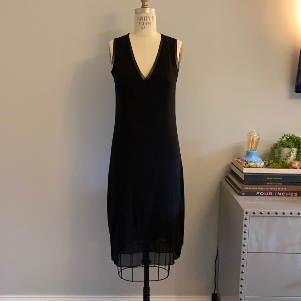 Vince black silk dress